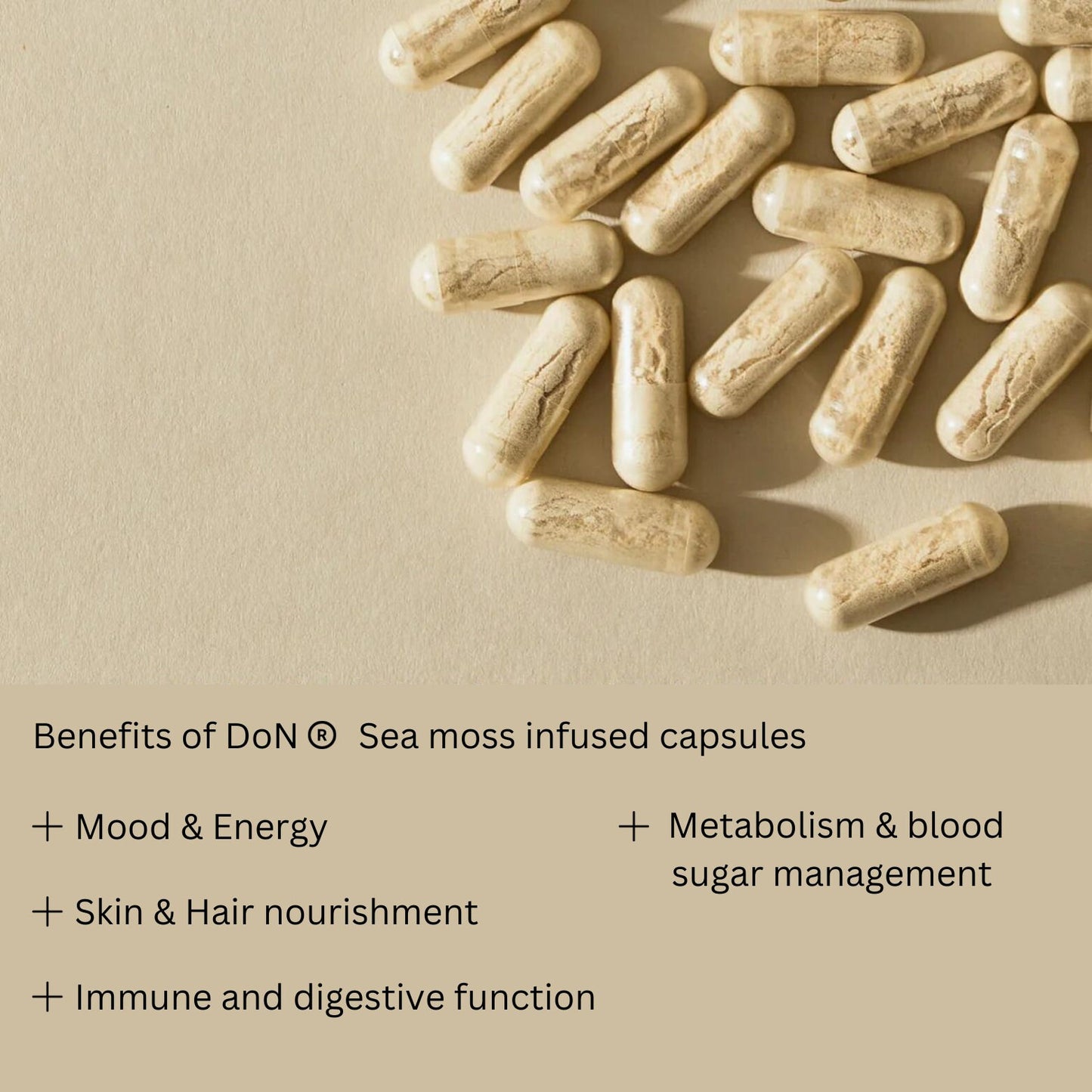 Sea Moss, Bladderwrack & Burdock root capsules